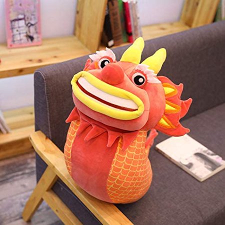 IGUOHAO Cute Chinese Dragon Plush Toy Dragon Doll Holding Sleeping Pillow  Ragdoll Doll Chinese Zodiac Dragon Year Mascot 70cm C - -