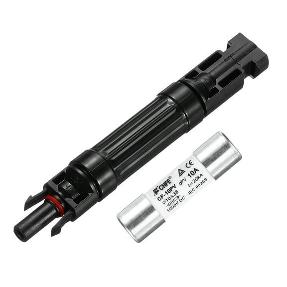 Solar Fuse Holder 10A 1000V Waterproof PV In-Line Fuse Holders with Fuse
