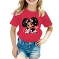 thumbnail image 3 of LUOGENLI T-Shirt pour Filles T-Shirt d'Été pour Filles à Col Rond à Imprimé de Dessin Animé Décontracté Ample à Manches Courtes T-Shirt Chemises pour Filles Travail Printemps 4-6 Ans, 3 of 5