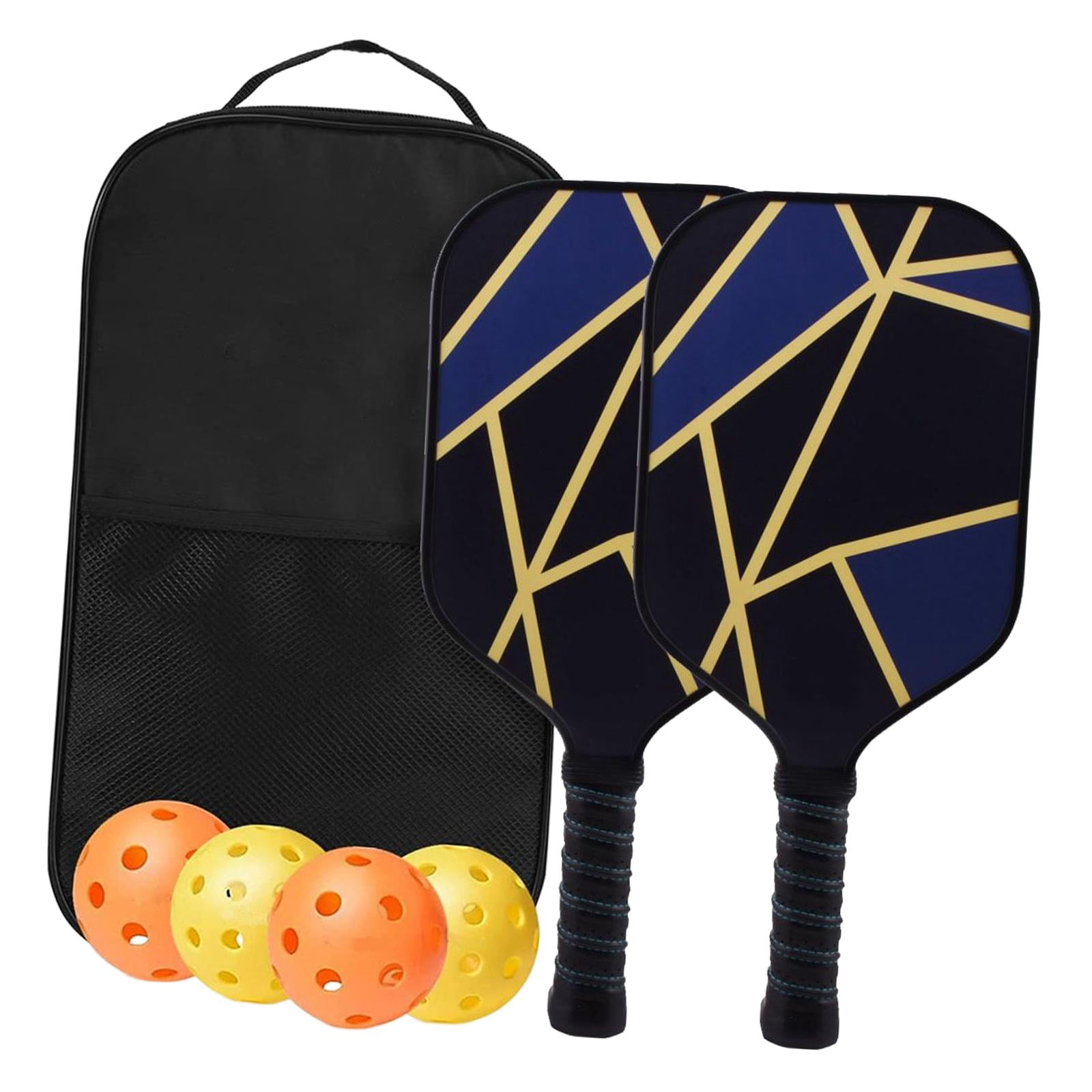 harayaa 2x Glass Fiber Pickleball Paddles Set with Carrying Bag Pickleball Rackets for