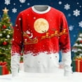 thumbnail image 2 of Mens Sweaters Christmas Funny Casual Long Sleeve Crewneck Pullover Sweaters Reindeer Santa Winter Warm Cozy Xmas Gifts Mens Sweater, 2 of 3