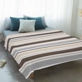thumbnail image 4 of Khaki Grey Striped Blanket Soft Cozy Warm Twin Blanket for Bed, Plush Fuzzy Flannel Fleece Blankets for Sofa, Farmhouse Stripes Modern Abstract Art Throw Blankets for Couch, Gifts for Men, 60"x80", 4 of 9