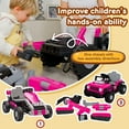 thumbnail image 6 of 12V Build & Ride Electric Toy Car for Kids, Battery Powered DIY Assembly Ride on Vehicle with Remote Control, STEM Building Blocks, Buildable Ride on Toy, Ages 2–4 (Pink), 6 of 11