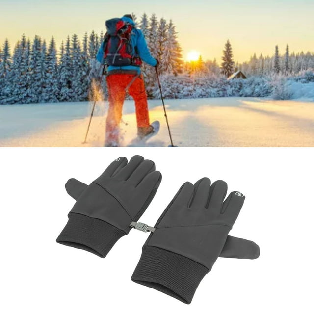 Full Finger Gloves, 1Pair Polyester Anti Alip Touch Screen Warm Gloves For Men Women Riding Training Shooting