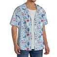 thumbnail image 2 of Sikiie Animal Men's Wrinkle Free Untucked Cuban Shirt Business Casual Button Down Shirts Short Sleeve Shirt4X-Large, 2 of 5