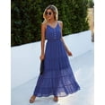 thumbnail image 3 of Vestido Maxi Azul de Tirantes Finos PRETTYGARDEN para Mujer, 3 of 4