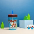 thumbnail image 4 of Zak Designs Kelso Tumbler 15 oz Set (Paw Patrol - Chase & Marshall 2pc Set) Toddlers Cups Non-BPA Leak-Proof Screw-On Lid with Straw Made of Durable Plastic and Silicone, Perfect Baby Cup for Kids, 4 of 5