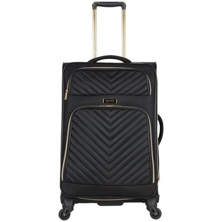 Chelsea Collection Lightweight Softside Chevron Quilted Expandable 4-Wheel Spinner 24in Checked Suitcase