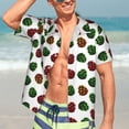 thumbnail image 7 of Fuzoiu Colorful Autumn Pinecones Print Hawaiian Shirt for Men, Summer Beach Casual Short Sleeve Button Down Shirts, Men’s Beach Summer Shirts with Pocket,Large, 7 of 7
