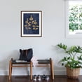 thumbnail image 3 of Art.com Botanical Study IV Gold Navy Art Print by Julia Purinton, Brown Frame Wall Art, 23" x 29", 3 of 5