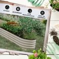 thumbnail image 6 of Outsunny Galvanized Raised Garden Bed Kit, Metal Planter Box with Safety Edging, 94.5" x 23.5" x 16.5", Cream, 6 of 9