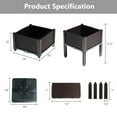 thumbnail image 2 of Costway Set of 4 Raised Garden Bed Elevated Flower Vegetable Herb Grow Planter Box Brown, 2 of 10