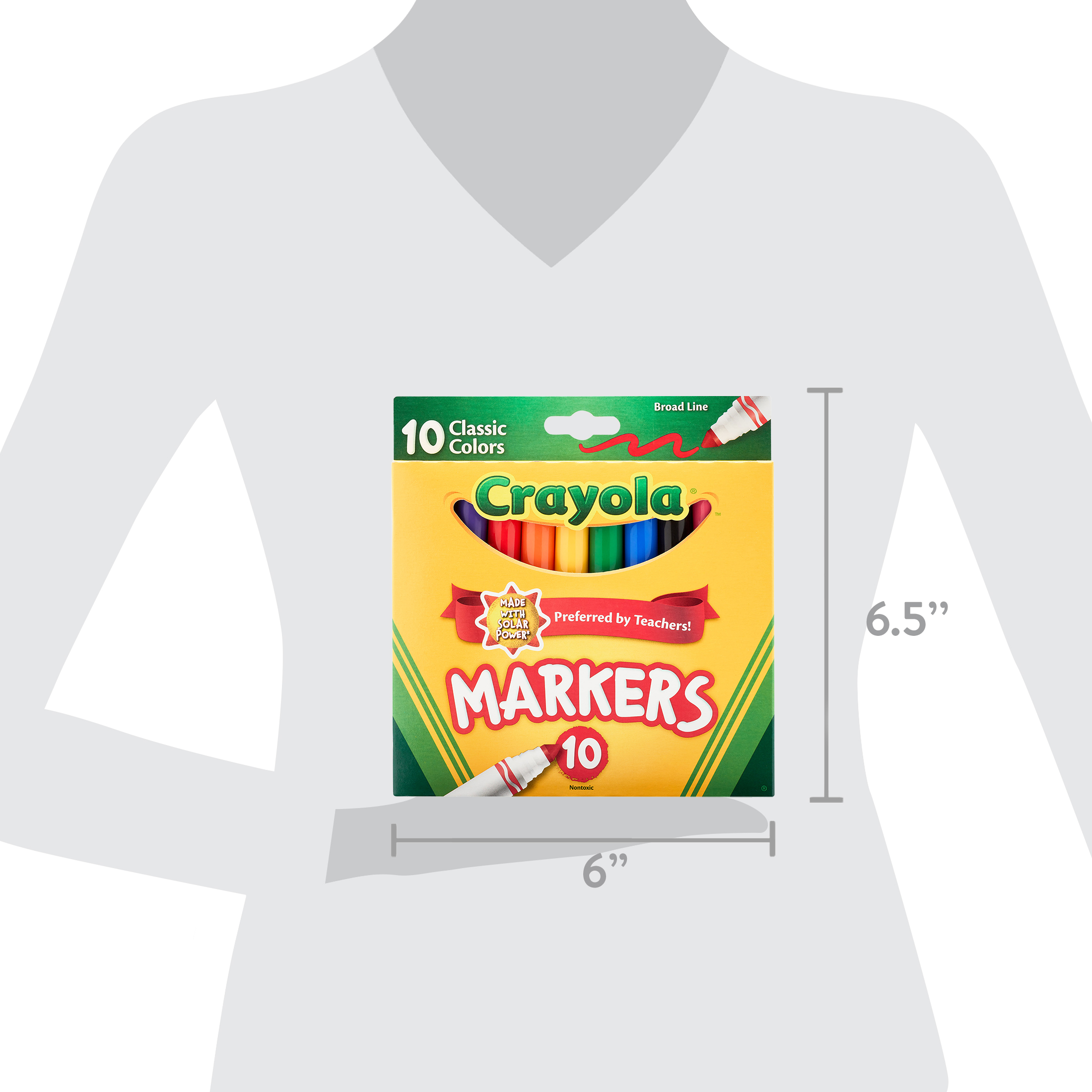 Crayola Broad Line Markers, 10 Ct, School Supplies for Kids, Teacher Supplies, Beginner Child - image 9 of 9