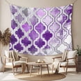 thumbnail image 2 of Purple Morocco Tapestry for Bedroom Wall Hanging Tapestry, Rustic Country Smear Street Mottled Art Ceiling Backdrop Tapestries Poster Blanket Wall Decor for Teens Room Living Room Dorm 51" x 59", 2 of 8