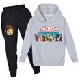 thumbnail image 2 of juego de dibujos animados moda tendencia traje para niños y niñas Sudadera con capucha pantalones casuales niños regalos de cumpleaños, 2 of 5