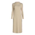 thumbnail image 4 of Time and Tru Women's and Women's Plus Ribbed Hacci Knit Midi Dress, Sizes XS-4X, 4 of 4