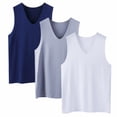 thumbnail image 3 of Kelon Womens Summer Sleeveless Tank Tops V Neck Summer Loose Fit Tops Trendy Dressy Blouses Shirts, L, 3 of 3