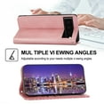 thumbnail image 4 of SaniMore for Google Pixel 6 Pro 6.7" PU Leather Case RFID Blocking, Magnetic Closure Flip Wallet Cover with Wrist Strap Card Slot & Multi-Angle Kickstand All-Inclusive Protective Shell, Rosegold, 4 of 10