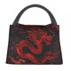 thumbnail image 1 of Fotbe Red Dragon On Black Bolsa Térmica Portátil con Estampado, Bolsa de Entrega de Alimentos Aislada, Bolsa Reutilizable de Gran Capacidad para Comidas y Supermercado, 1 of 6