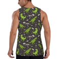 thumbnail image 3 of Xecao Dinosaur Skeleton Men's Tank Top Workout Quick Dry Sleeveless Gym Jogging Muscle Shirts Summer Swim Beach Tops, 3 of 9