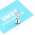 thumbnail image 4 of Holy Cross Sparkle Top Internally Threaded Steel Flat Back Stud Labret, 4 of 4