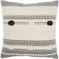 thumbnail image 1 of HomeRoots 386333 Boho Handcrafted Black & Ivory Accent Throw Pillow, 1 of 1