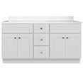 thumbnail image 5 of Design House Brookings Fully Assembled 61" x 22" Bath Cabinet with Widespread Cultured Marble Vanity Top, Sherwin Williams® White, 5 of 6