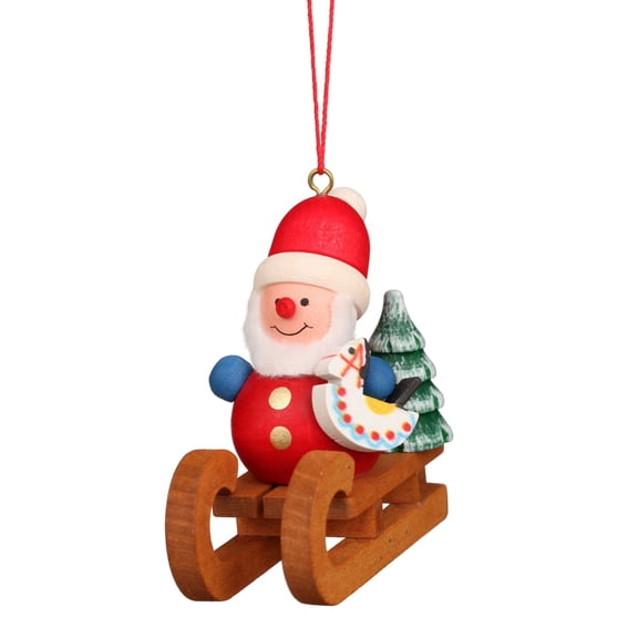 Alexander Taron 2.5" Christian Ulbricht Santa Claus on Sled Handmade Figurine Christmas Ornament