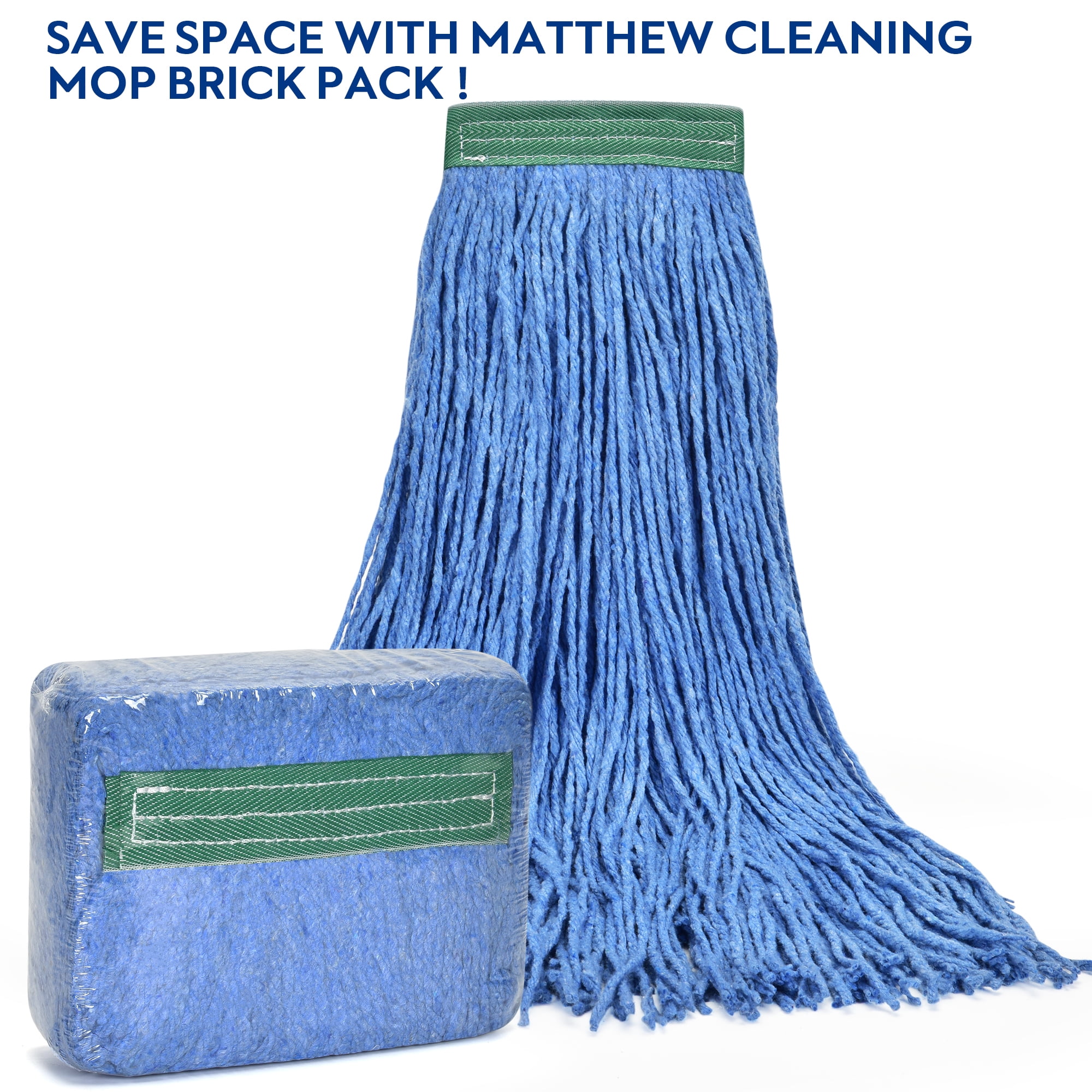  Matthew Cleaning - Recambio de mopa de polvo de algodón de 36  pulgadas, cabezales de repuesto gruesos lavables para uso residencial y  comercial, se adapta a todos los marcos de mopa