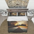 thumbnail image 2 of Designart 'Indefinite Wooden Pier to Gloomy Sea' Bridge Duvet Cover Set, 2 of 4