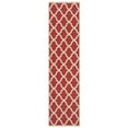 thumbnail image 4 of SAFAVIEH Beach House Talbot Geometric Indoor/Outdoor Area Rug, Red/Creme, 4' x 6', 4 of 7