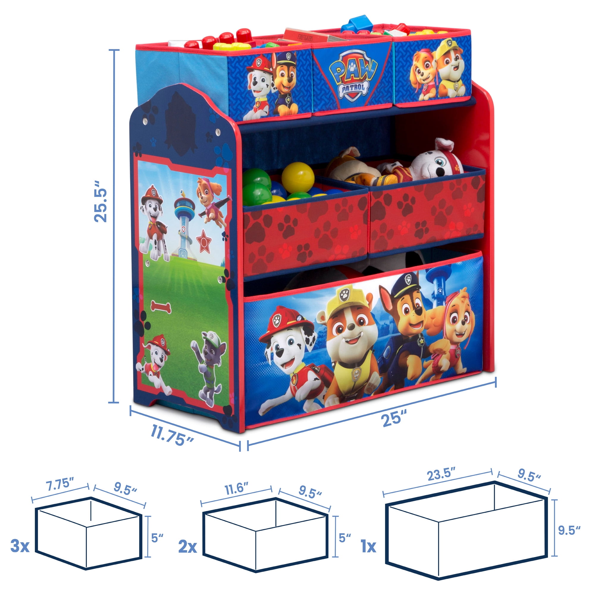Details about   Paw Patrol Toy Box Storage Trunk Lightweight Organizer Kid Furniture Pups Canvas 