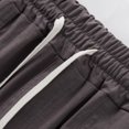 thumbnail image 6 of Men's Linen Shorts with Big Pockets Lightweight Breathable Casual Beach Vacation Shorts for Men Summer Yoga Big and Tall Size S-3XL Dark Gray, 6 of 9