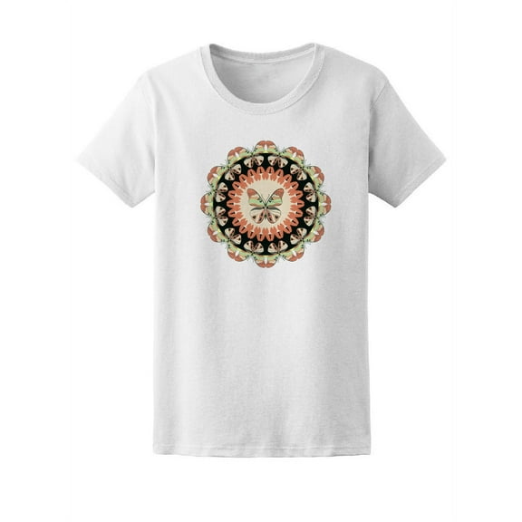 Beautiful Butterfly Mandala Tee Women's -Image by Shutterstock