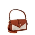 thumbnail image 3 of Time and Tru Women's Lori Front Flap Crossbody Handbag Cognac, 3 of 5