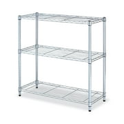 Alera ALESW833614SR 36 in. W x 14 in. D x 36 in. H Three-Shelf Residential Wire Shelving - Silver