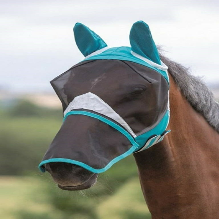  Horse Mesh Mask, Breathable Comfortable Elastic Horse Face  Cover for Horse for Eyes Protection S : Pet Supplies