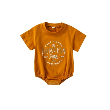 

Infant Baby Boy Girl Halloween Outfit Crewneck Overisized Sweatshirt Romper Pumpkin Bodysuit Autumn Winter Clothes
