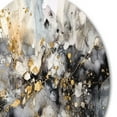 thumbnail image 3 of Designart "Delicate Brushstrokes Grey and Gold II" Abstract Marble Metal Round Wall Art Prints, 3 of 5