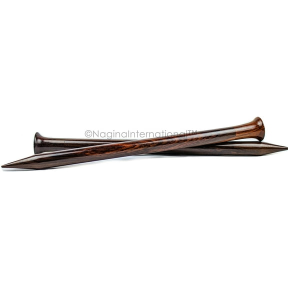 Yarn Knitting Needles (10" Length) - (Full Rosewood) - 10mm