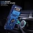 thumbnail image 3 of Dteck Case for iPhone Air (2025), Shockproof Impact Resistant Magnetic for Car Holder with Slide Lens Protective Ring Stand Holder Hybrid Hard Rugged Cover, H, 3 of 9