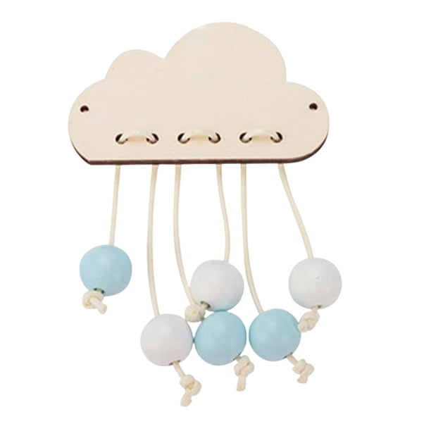 Montessori Busy Board Accessories Juguete educativo de aprendizaje Piezas de tablero sensorial Juguete sensorial de madera para niños en edad nubes