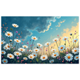 thumbnail image 2 of LUUFILx Floral Daisy Banner Backdrop Outdoor Spring Background Photography Props Party Decoration Scenic Display Garden Wall Art Decor Nature Illustration, 2 of 7