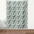 thumbnail image 4 of Ambesonne Floral Fabric by the Yard Upholstery, Peonies Scenery Nature Art, 1 Yard, Pale Slate Blue and White, 4 of 5