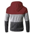 thumbnail image 3 of SBYOJLPB Mens Outwear Clearance Men'S Fashion Long Sleeve Autumn Winter Patchwork Hoodies Top Blouse Rollbacks, 3 of 3