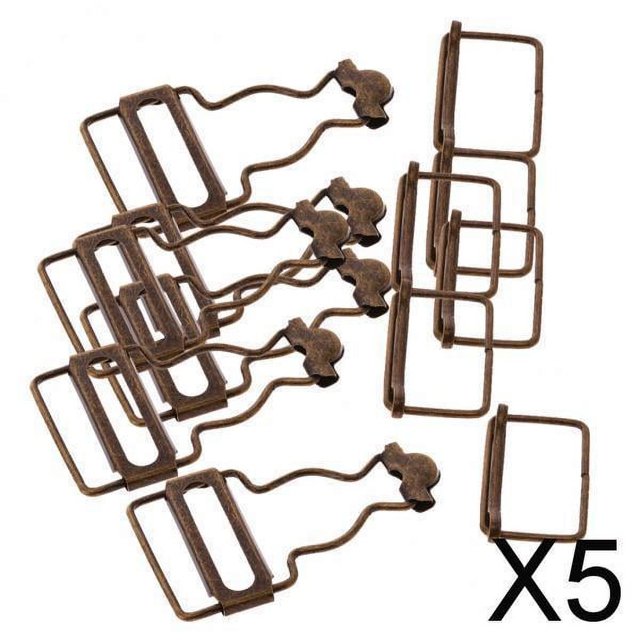 4xJuego de 6 sujetadores de peto Clip/hebillas de tirantes para tirantes 3,8 cm Bronce 5 piezas