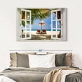 thumbnail image 6 of Elephant Stock Beach Window Wall Art - Horizontal Canvas Wall Art - Living Room Wall Decor - Beach Canvas - Beige And Brown Decor - 48" x 32", 6 of 7