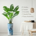 thumbnail image 3 of Artificial Tree in Modern Granite Effect Planter, Fake Monstera Silk Tree for Indoor and Outdoor Home Decoration - 65" Overall Tall (Plant Pot Plus Tree), 3 of 4