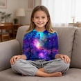 thumbnail image 4 of T-shirts Graphiques pour Enfants, Imprimé Espace, Manches 3/4 Col Rond, Haut en Polyester, Coupe Régulière, 4 of 8