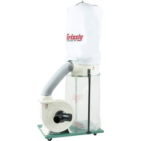 Grizzly G1029Z2P 2 HP Dust Collector with Aluminum Impeller - Polar Bear